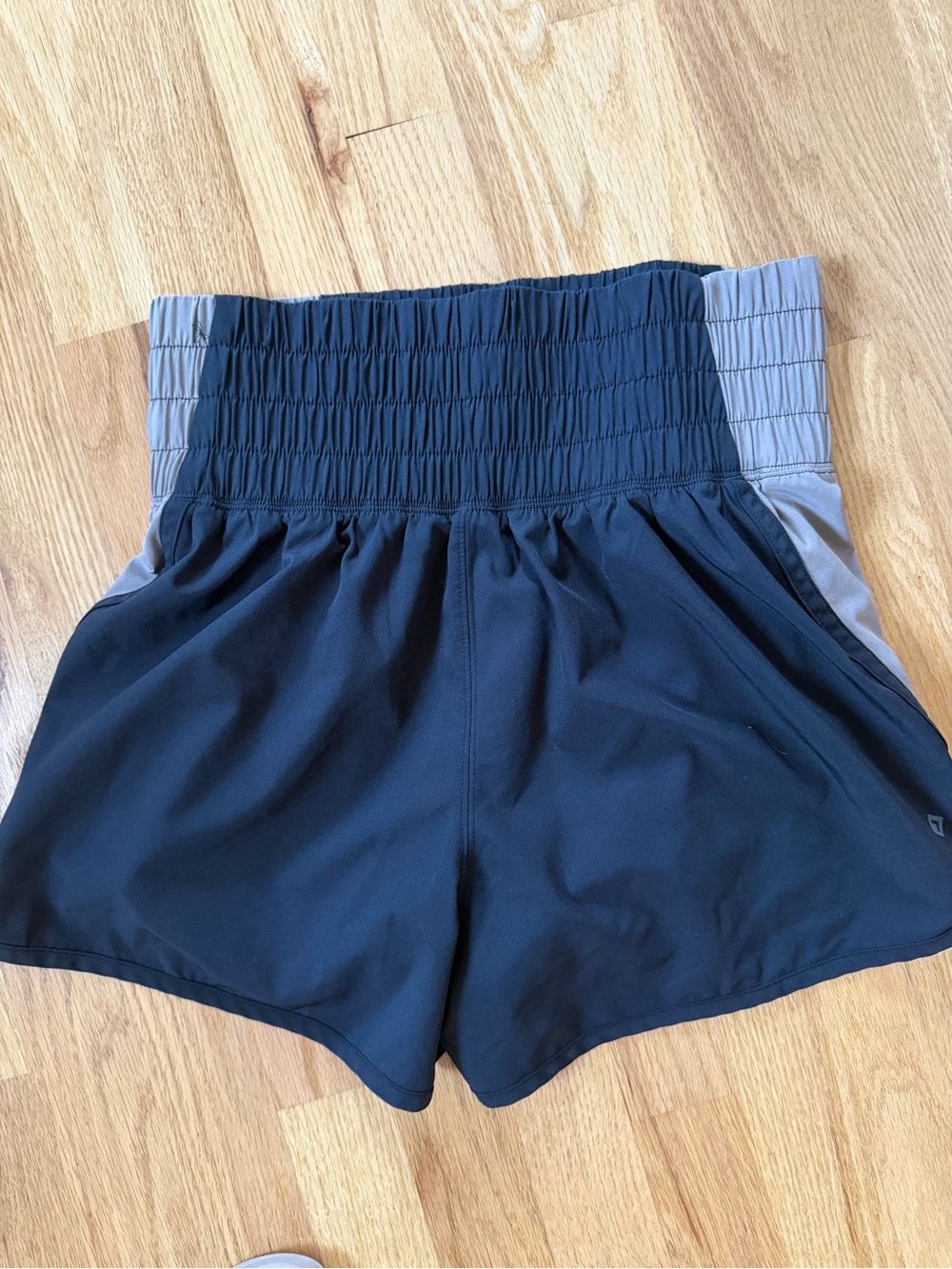 Abercrombie & Fitch Black Shorts with Tan Side Panels